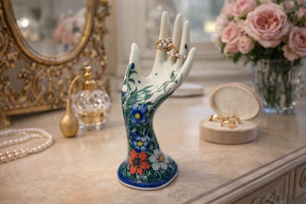 Polish Pottery Unikat CerRaf Jewelry Hand