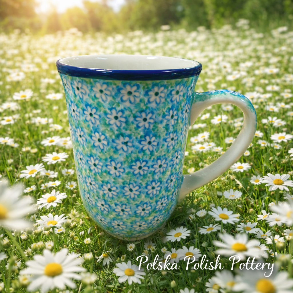 Polish Pottery Traditional(Fresh Flowers) Tall Mug