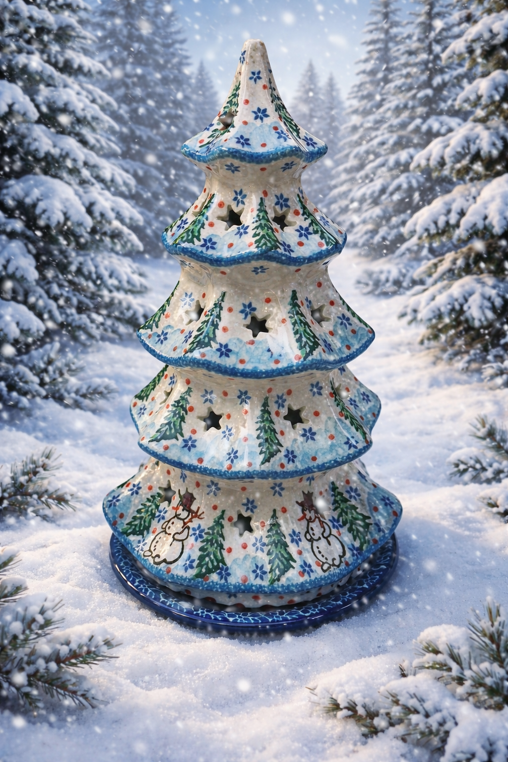 Polish Pottery Unikat 4661 Tall Tree