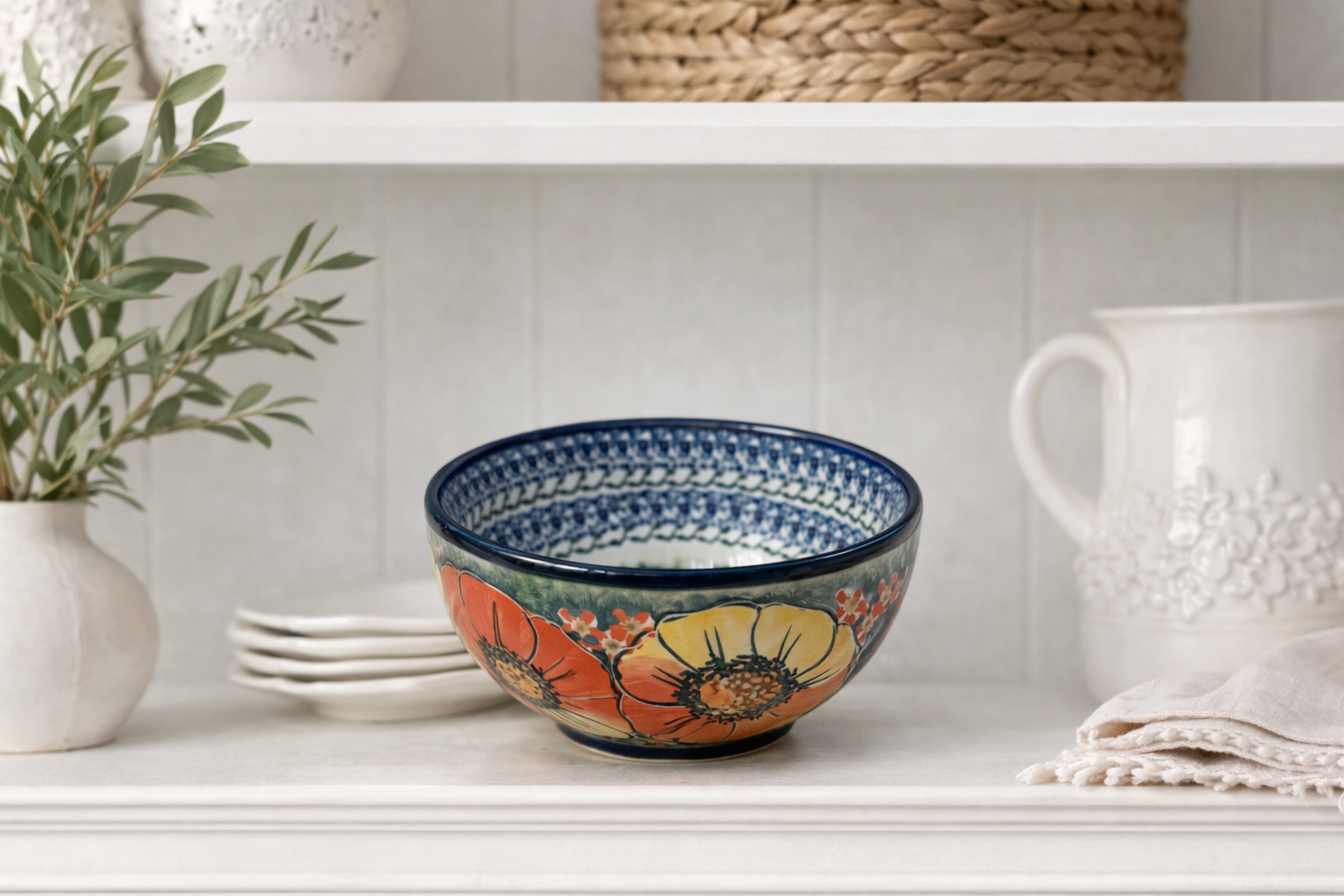 Polish Pottery Unikat CerRaf Salad Bowl