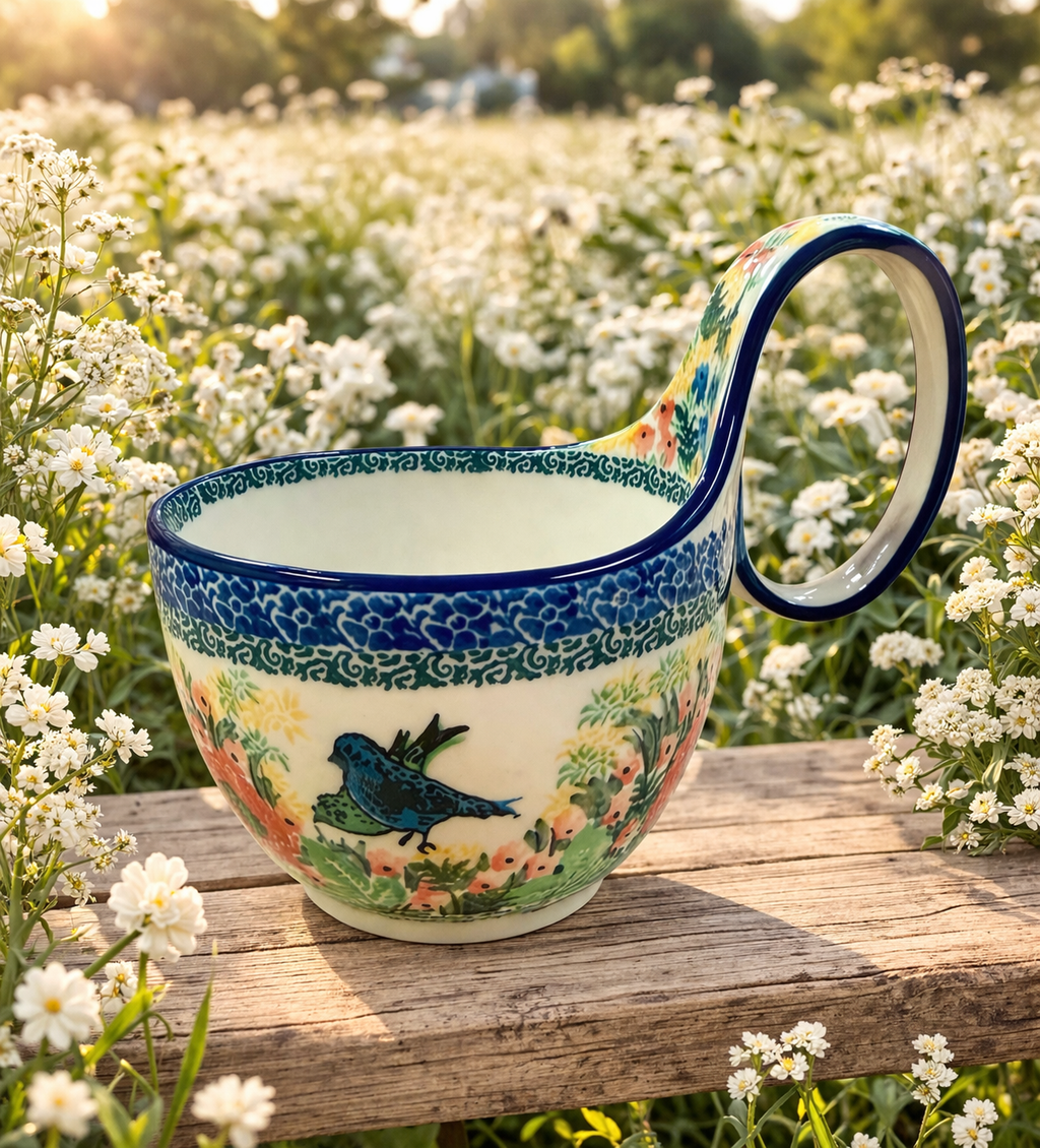 Polish Pottery Unikat 4397 Soup Mug