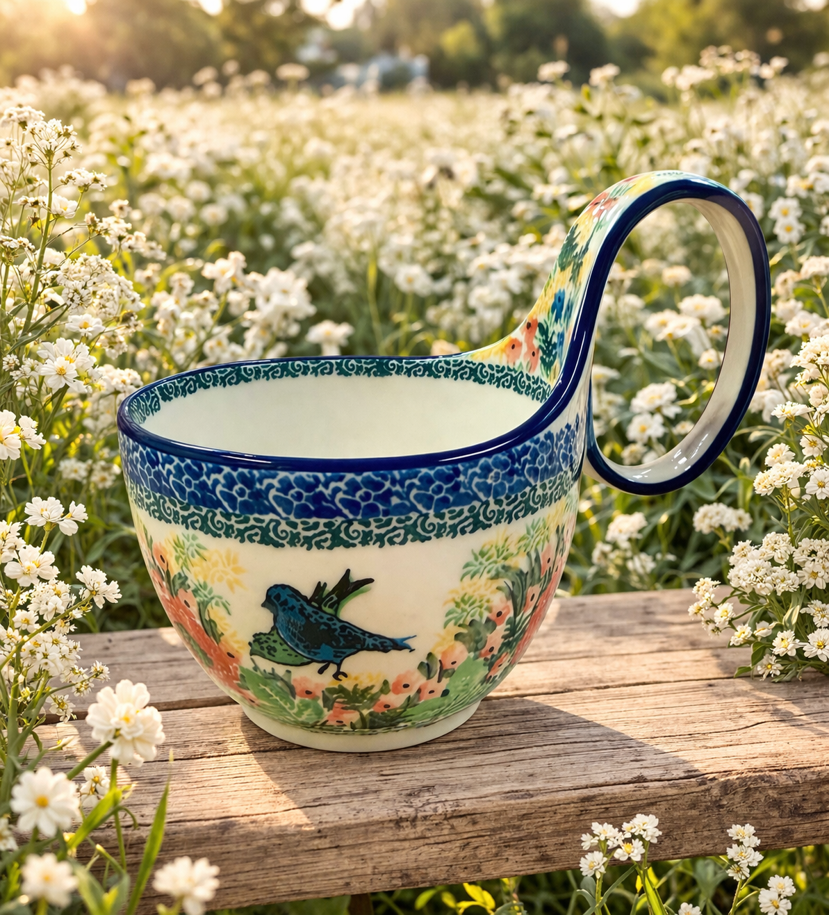 Polish Pottery Unikat 4397 Soup Mug