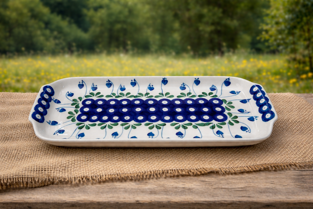 Polish Pottery Traditional(Drop Hearts) Bread Tray