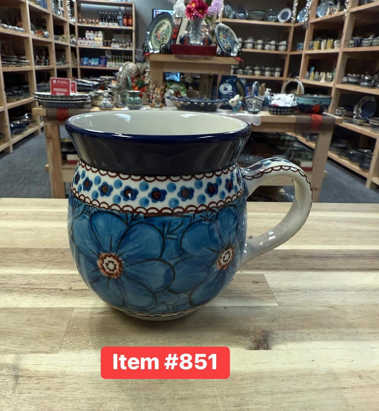 Polish Pottery Unikat 408C 16oz Bubble Mug