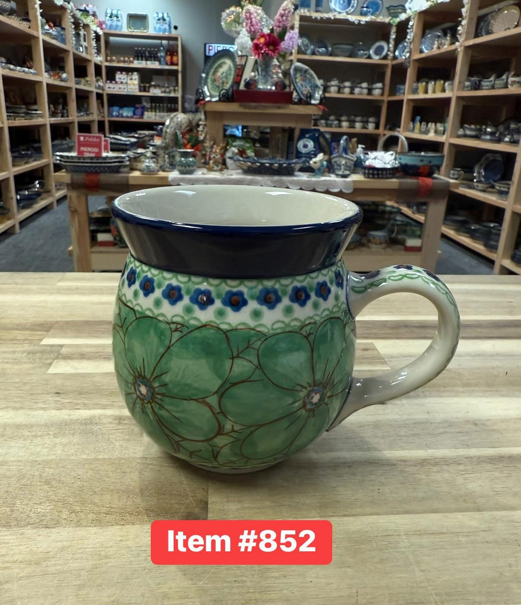 Polish Pottery Unikat 408D 16oz Bubble Mug