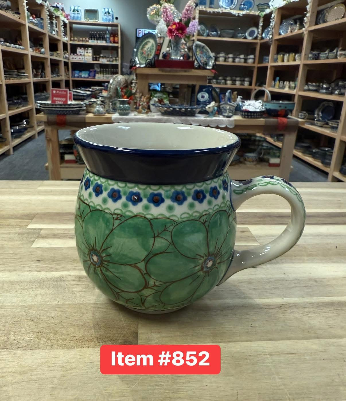 Polish Pottery Unikat 408D 16oz Bubble Mug