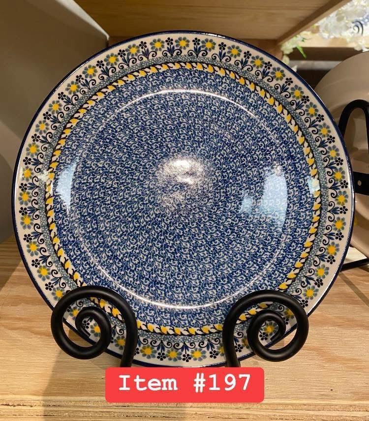 Polish Pottery Traditional(Blue w/Yellow Flwr.) Dinner Plate