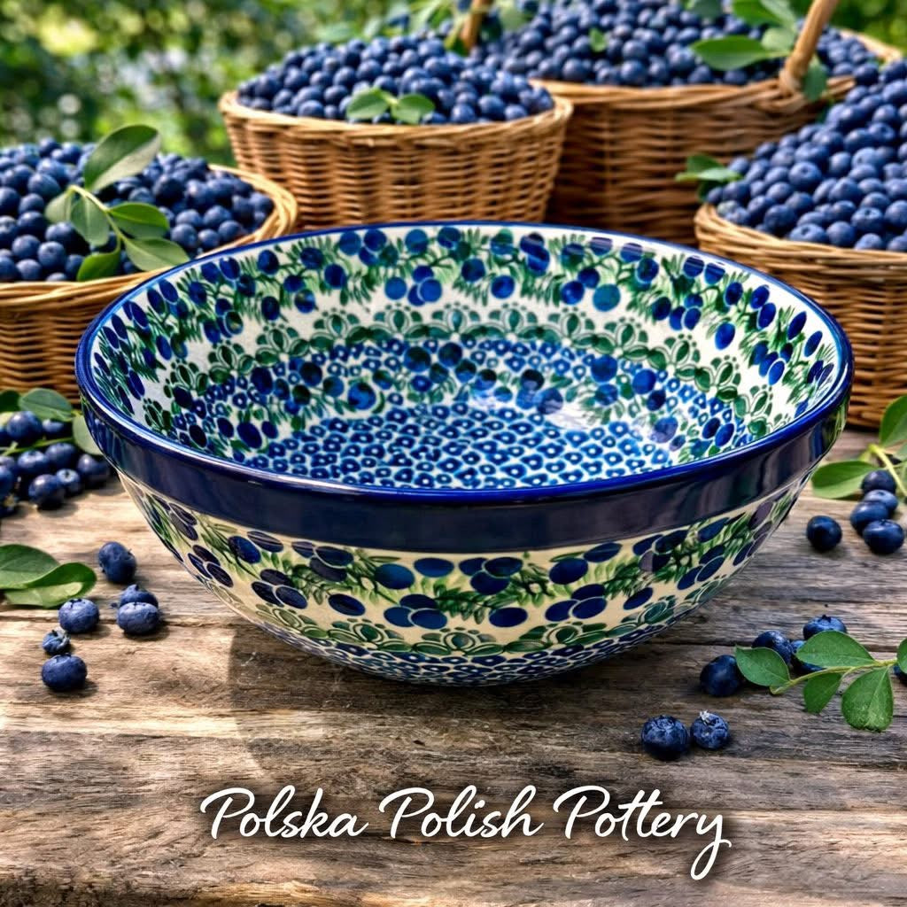 Polish Pottery Traditional(Blueberries) Mix Bowl