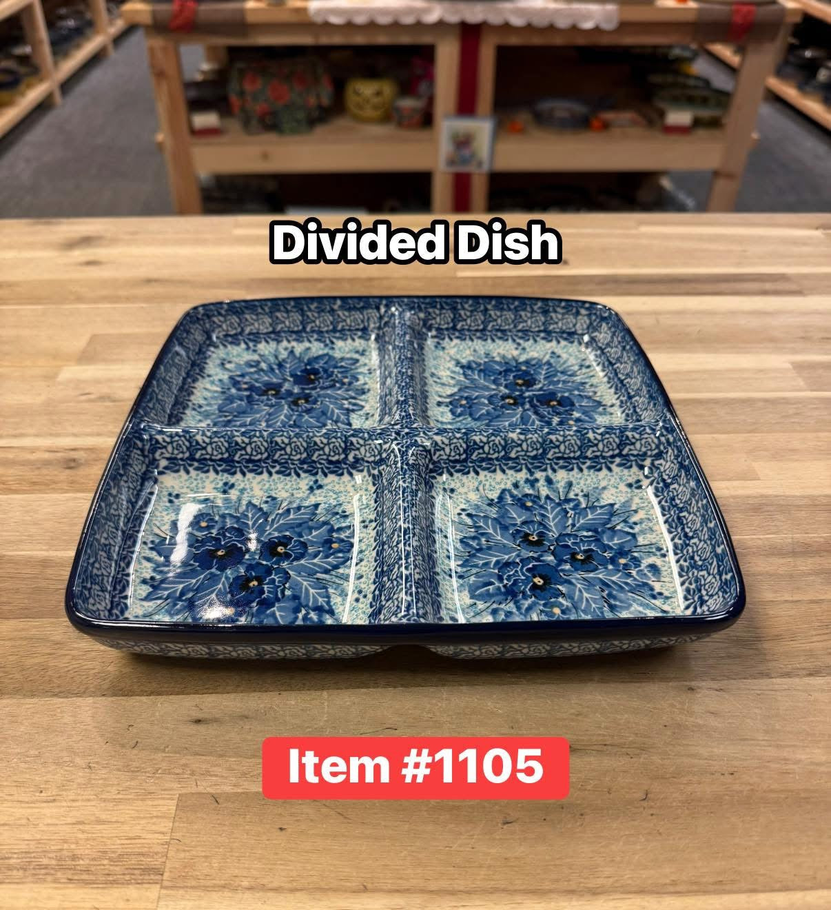 Polish Pottery Unikat 3639 Divided Server