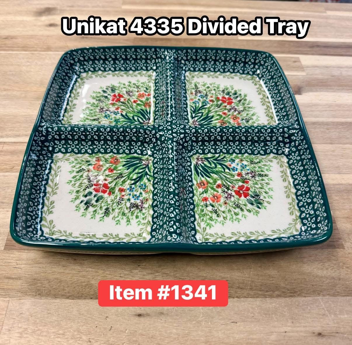 Polish Pottery Unikat 4335 Divided Server