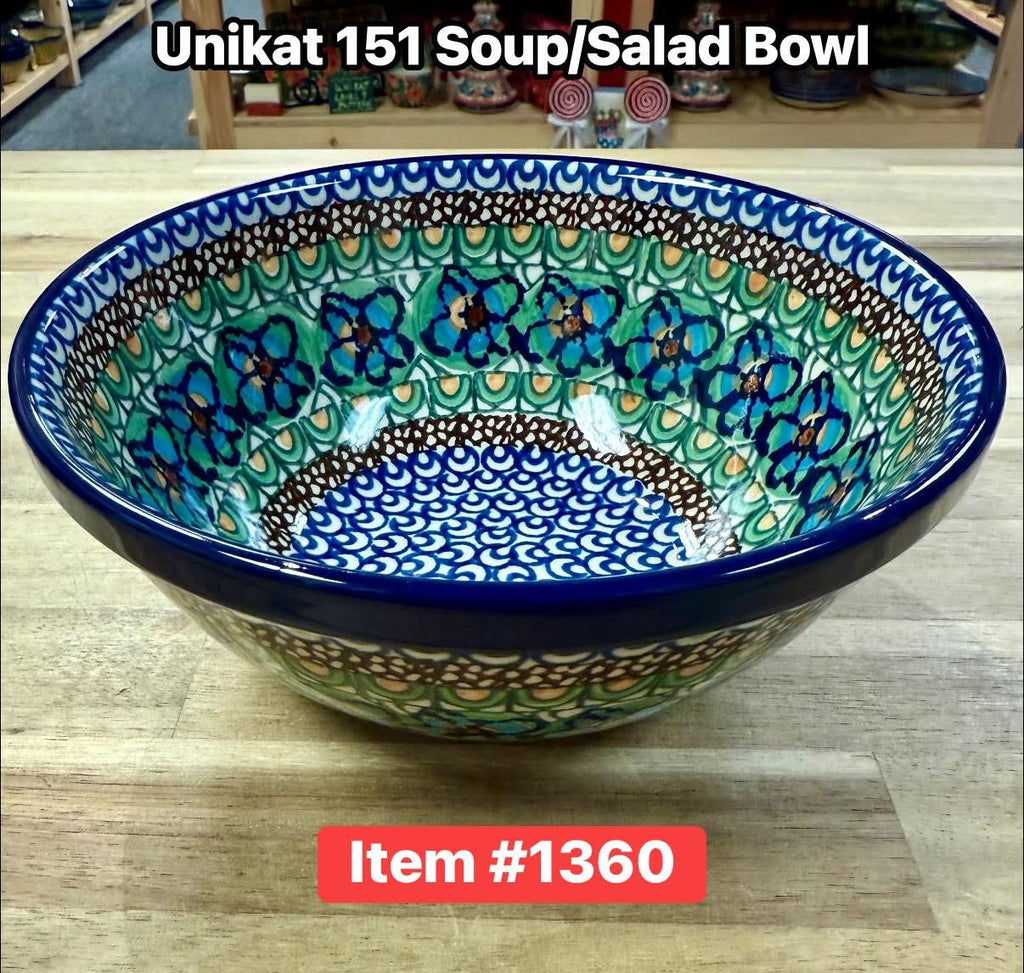 Polish Pottery Unikat 151 Soup/Salad Bowl
