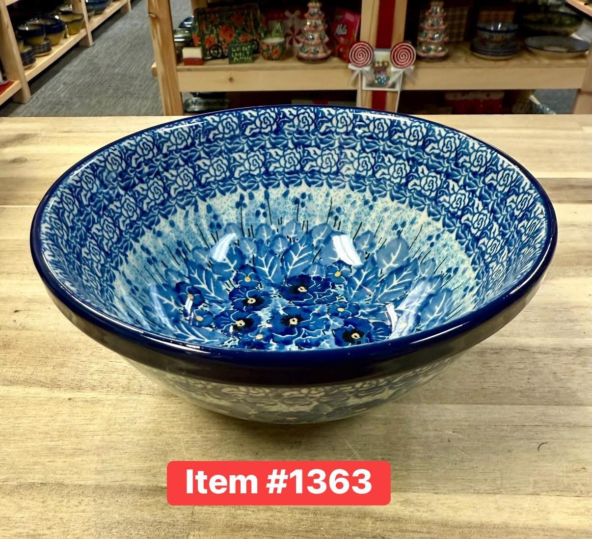 Polish Pottery Unikat 3639 Soup/Salad Bowl