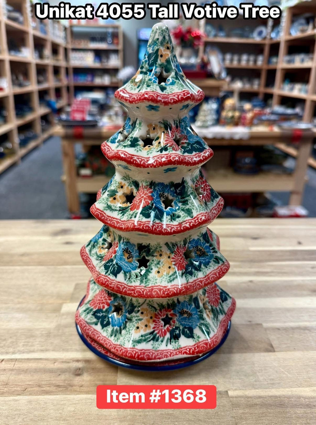 Polish Pottery Unikat 4055 Votive Tree