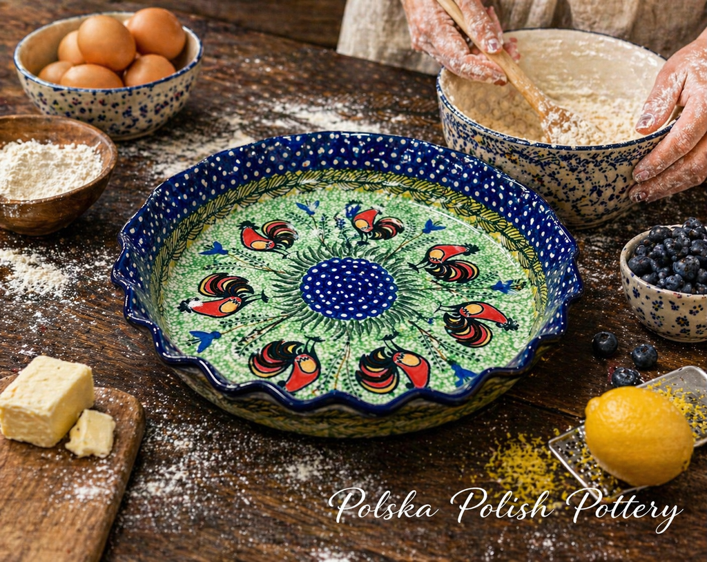 Polish Pottery Unikat 2663 Pie Plate