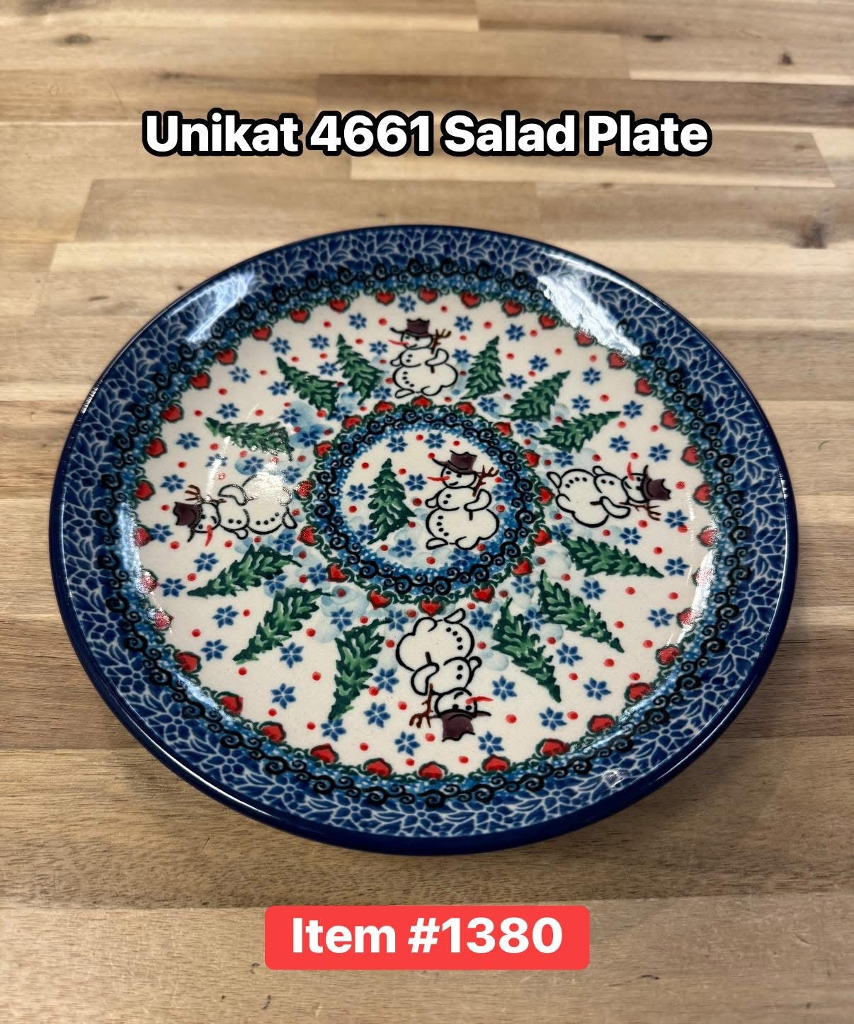 Polish Pottery Unikat 4661 Salad Plate