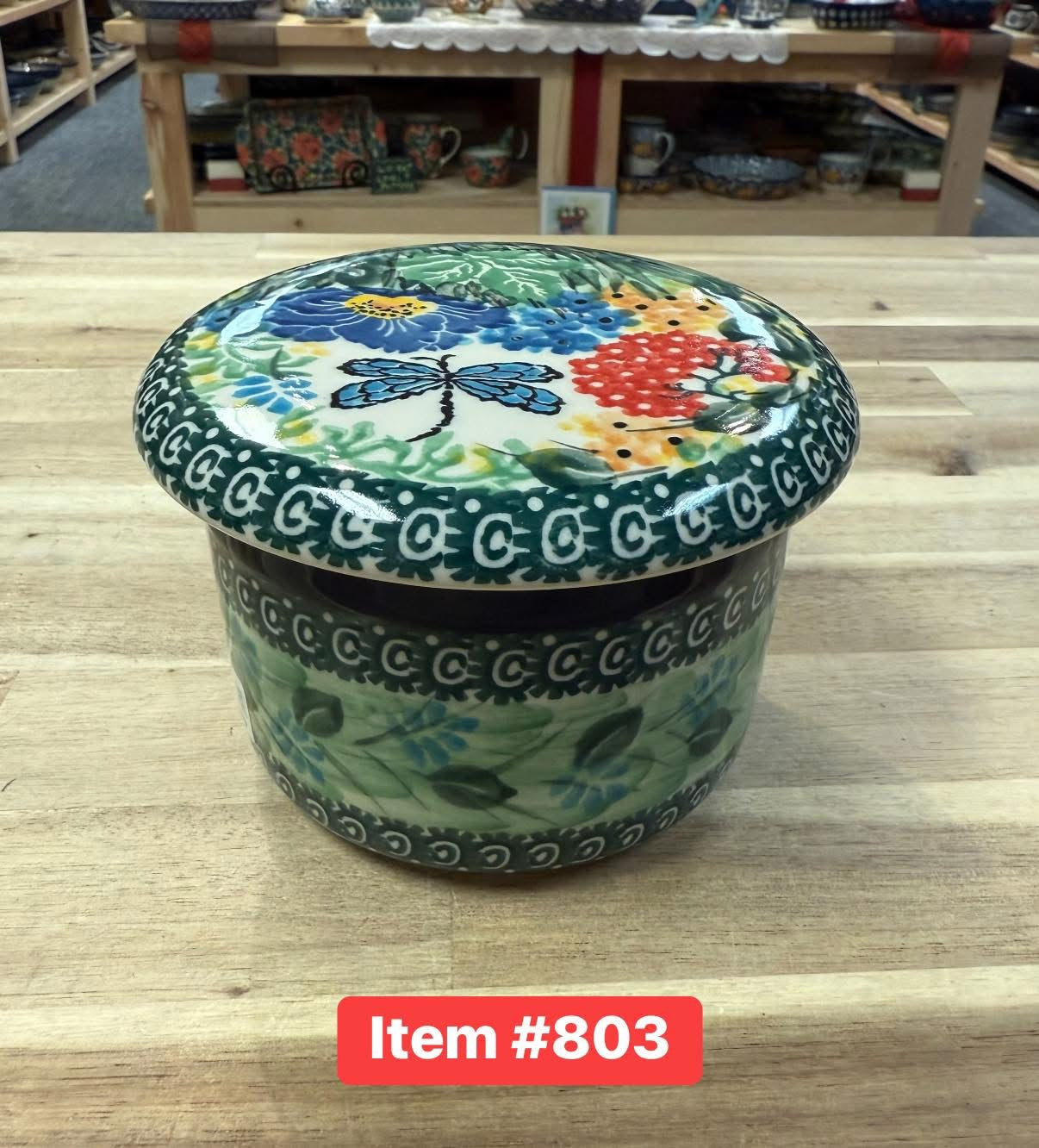 Polish Pottery Unikat 4612 Butter Crock