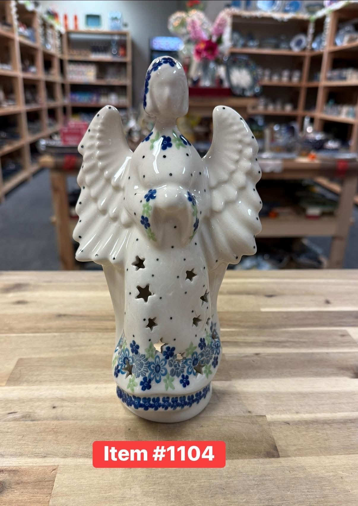 Polish Pottery Votive Angel