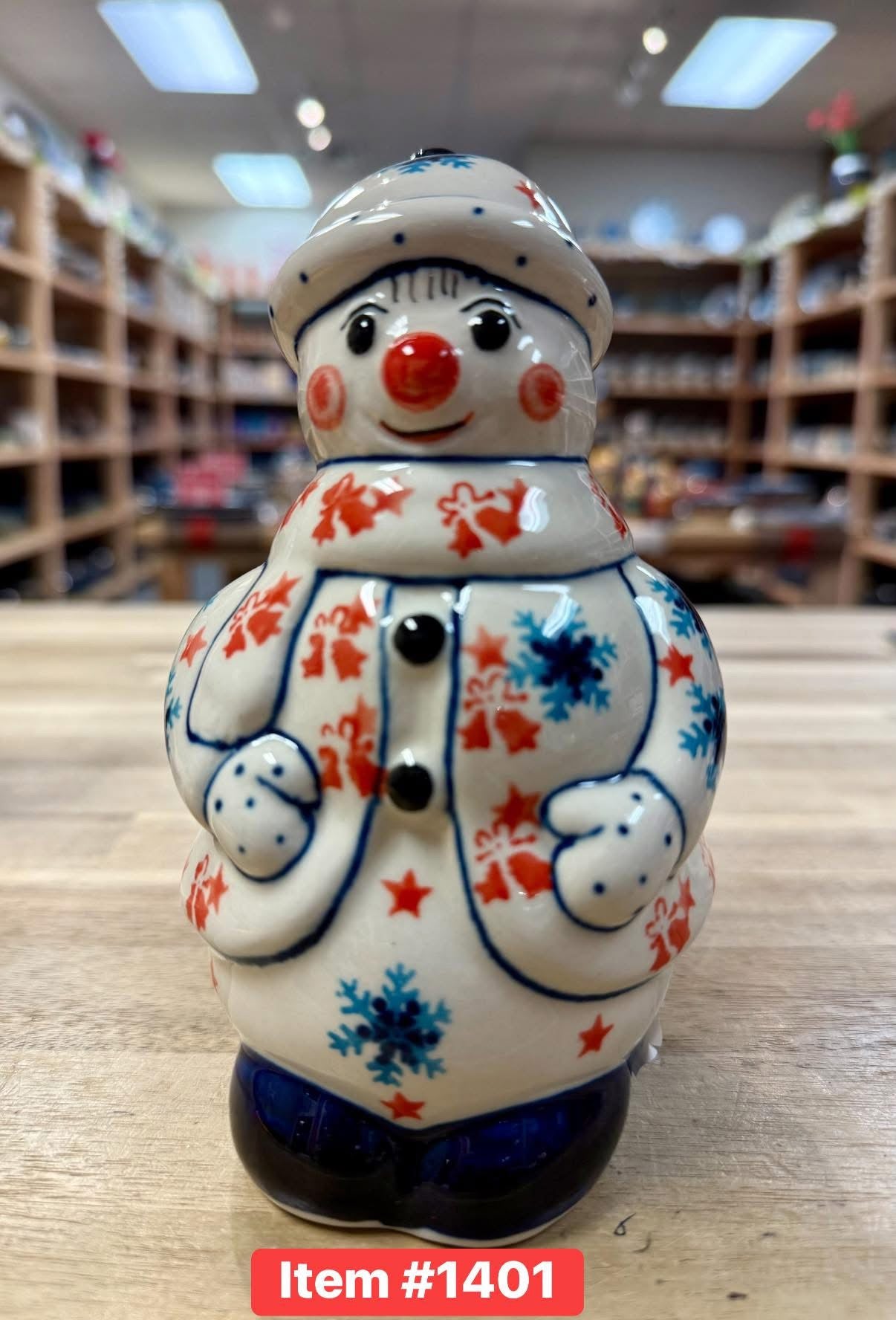 Polish Pottery Zaklady Snowman Figurene