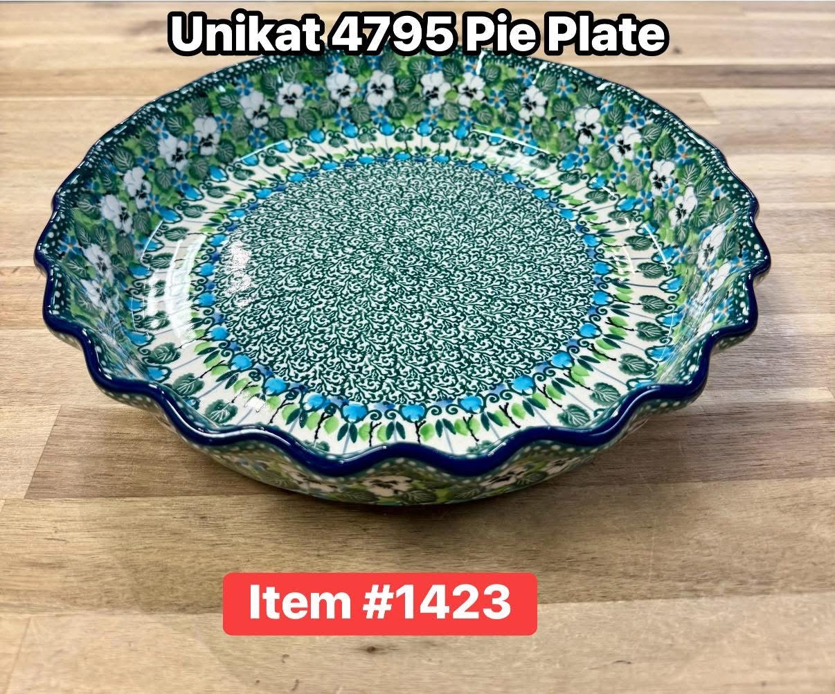 Polish Pottery Unikat 4795 Pie Plate