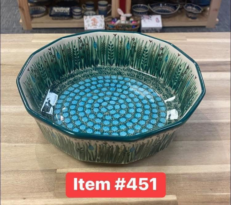 Polish Pottery Unikat 803 Dodecagon Baker Dish