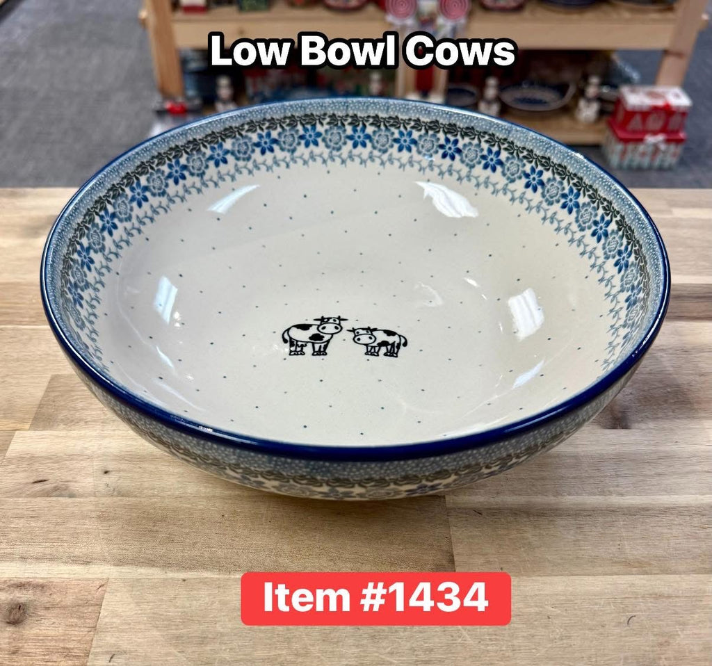 Polish Pottery Trad. Cow Low Bowl