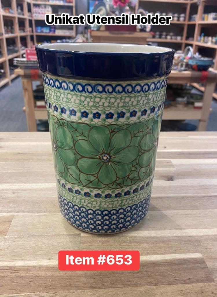 Polish Pottery Unikat 408D Utensil Holder