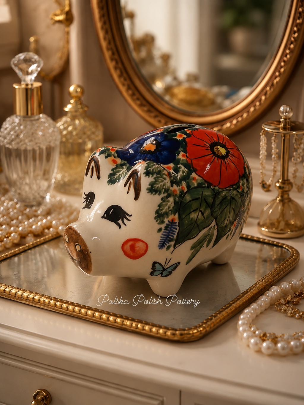 Polish Pottery Piggy Bank - Unikat CerRaf
