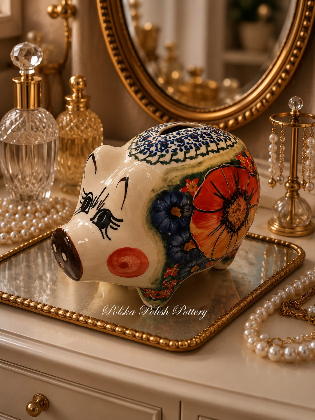 Polish Pottery Piggy Bank - Unikat CerRaf