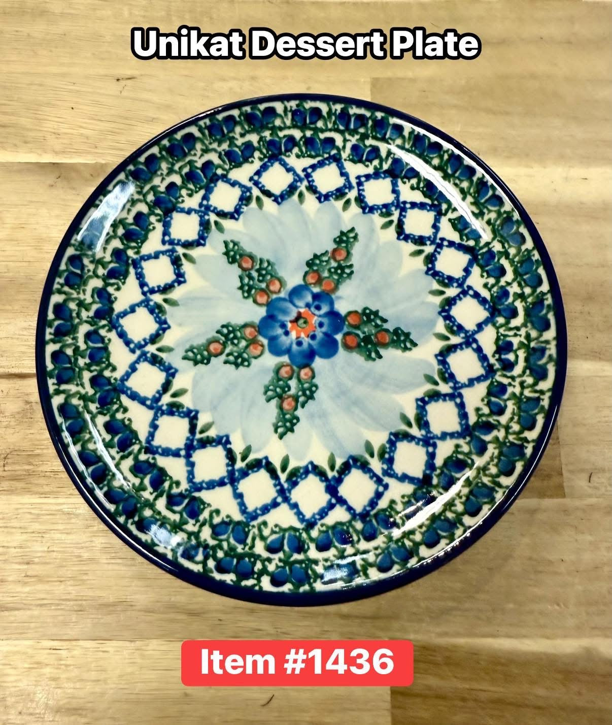 Polish Pottery Unikat 4573 Dessert Plate