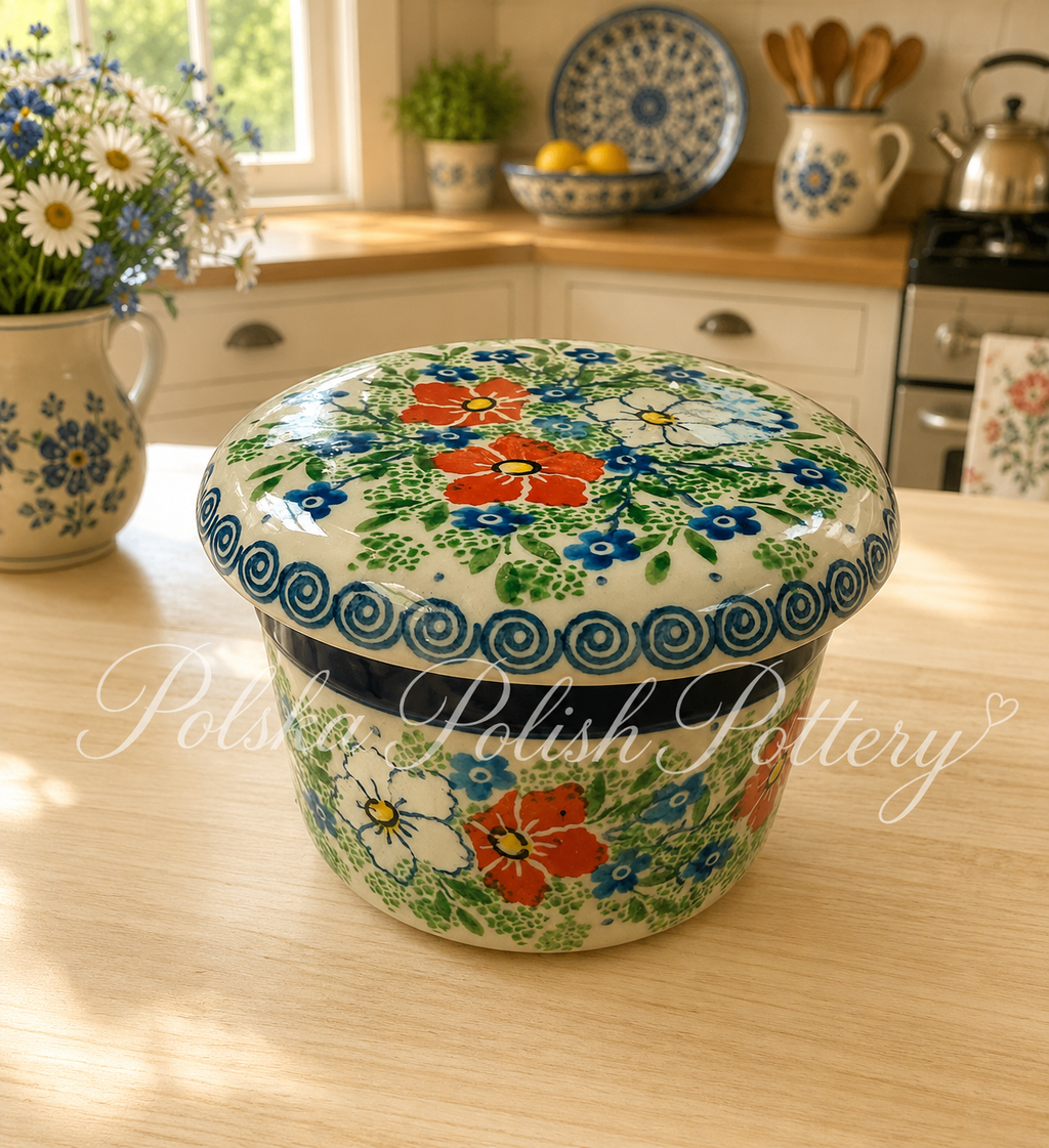 Polish Pottery Unikat 4782 Butter Crock