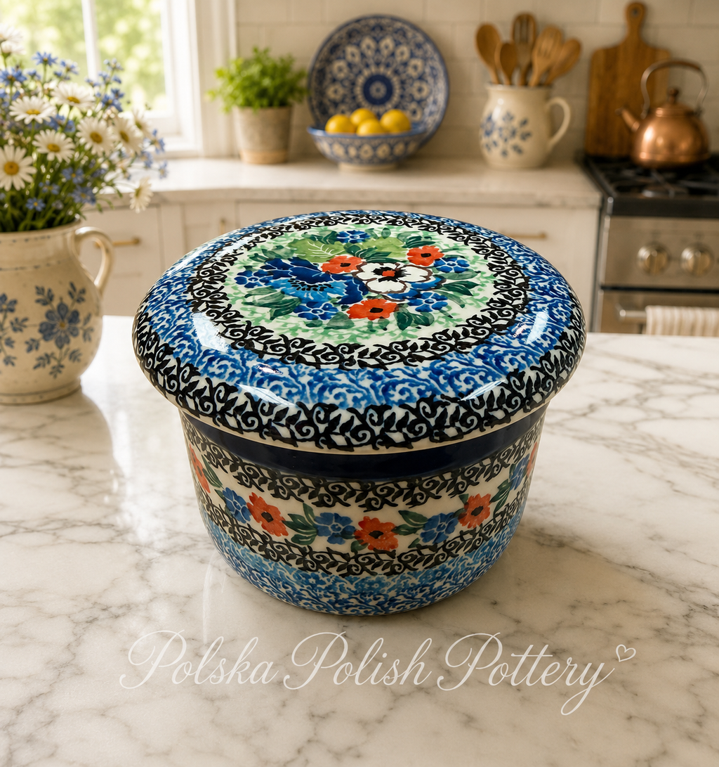 Polish Pottery Unikat 3841 Butter Crock