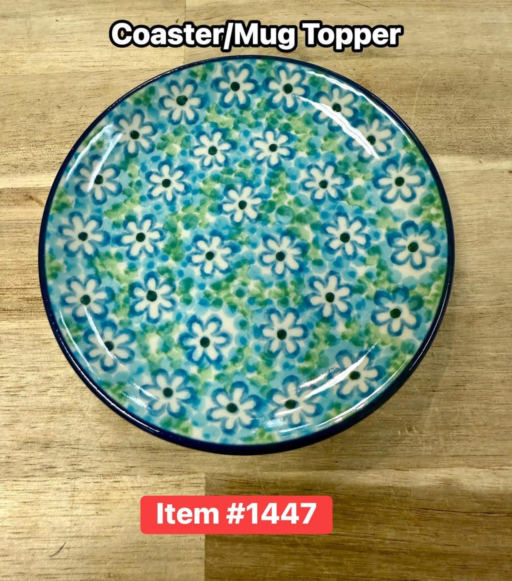 Polish Pottery Traditional (Fresh Flowers) Coaster/Mug Topper