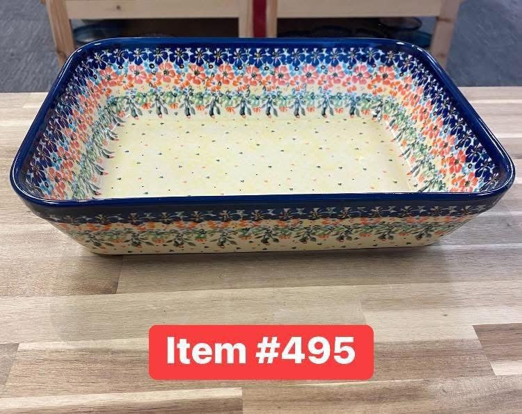 Polish Pottery Unikat Zaklady Lg. Casserole/ Lasagna Pan