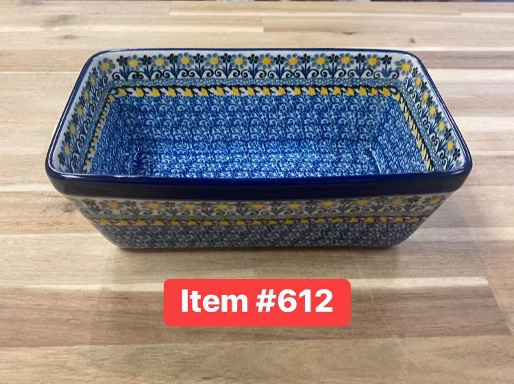 Polish Pottery Traditional(Blue/Yellow) Bread Pan