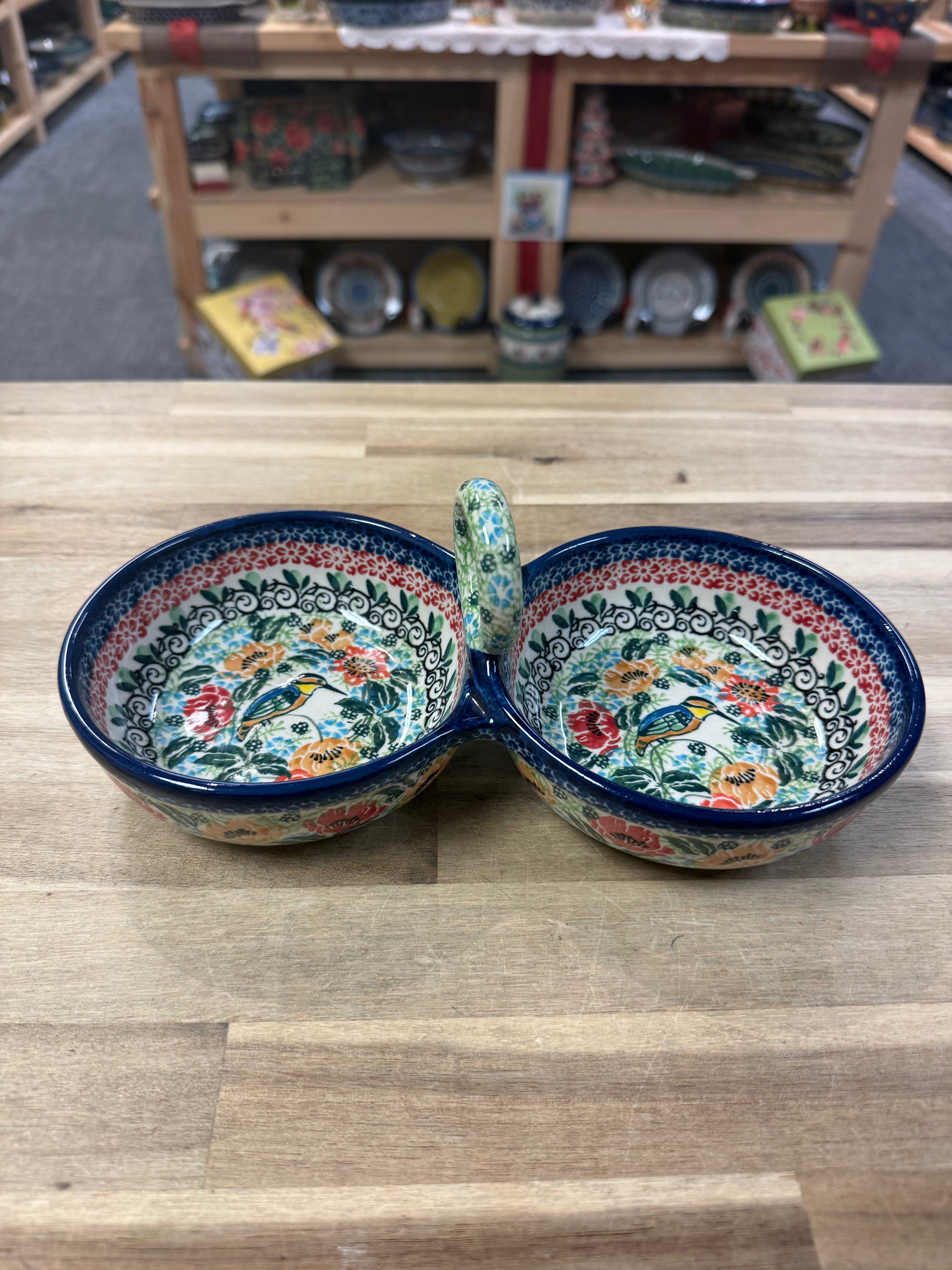 Polish Pottery Double Dish - Unikat 3273
