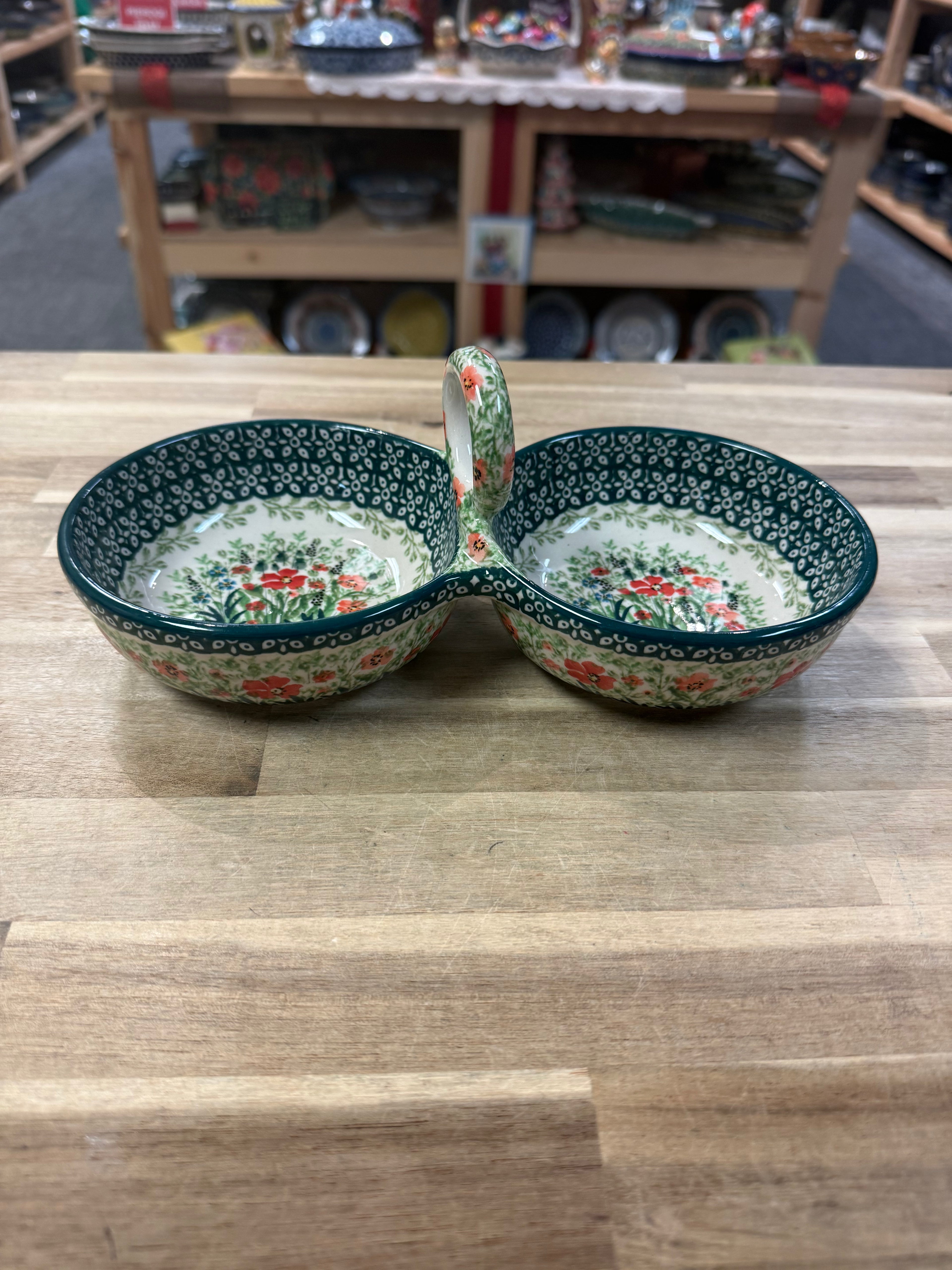 Polish Pottery Double Dish - Unikat 4335