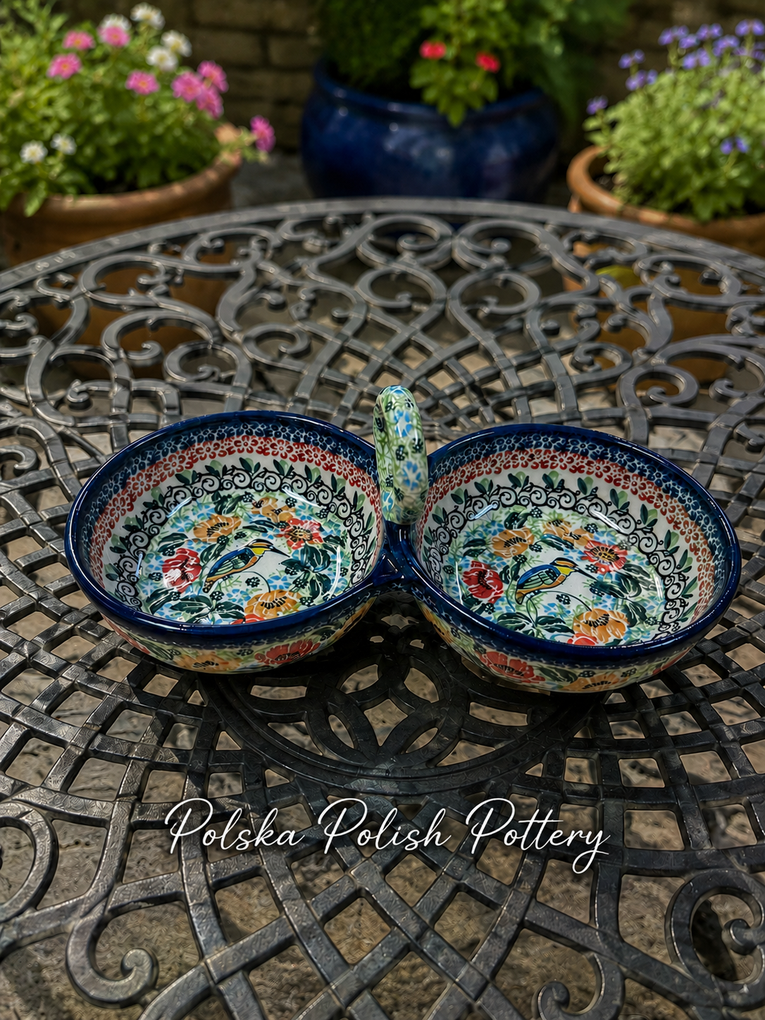 Polish Pottery Double Dish - Unikat 3273