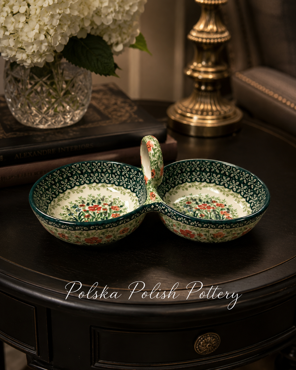 Polish Pottery Double Dish - Unikat 4335