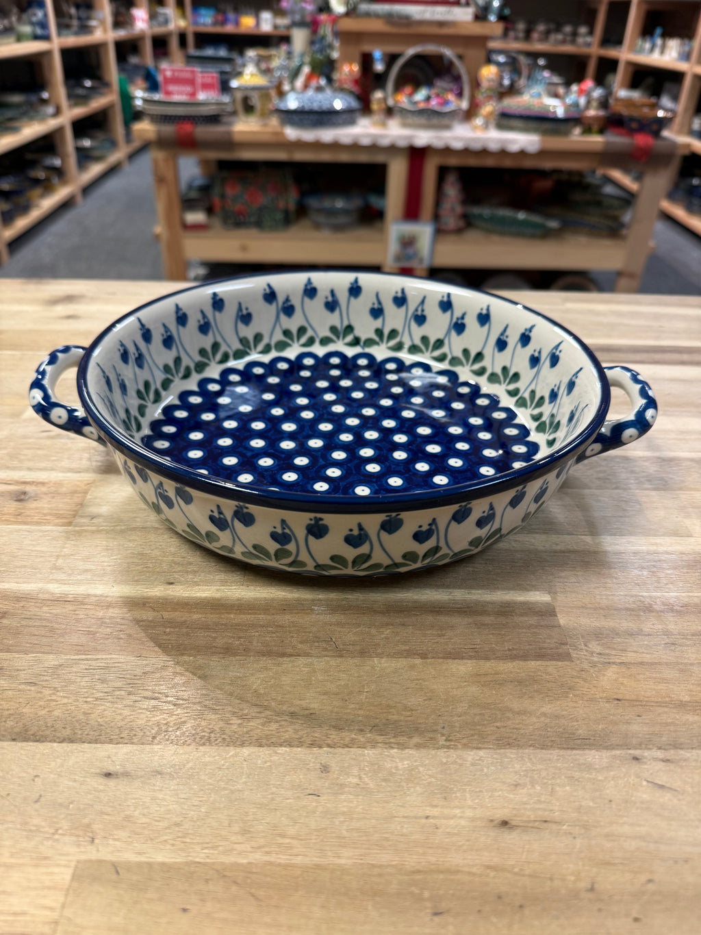 Polish Pottery Kielbasa Dish - Traditional Drop Hearts