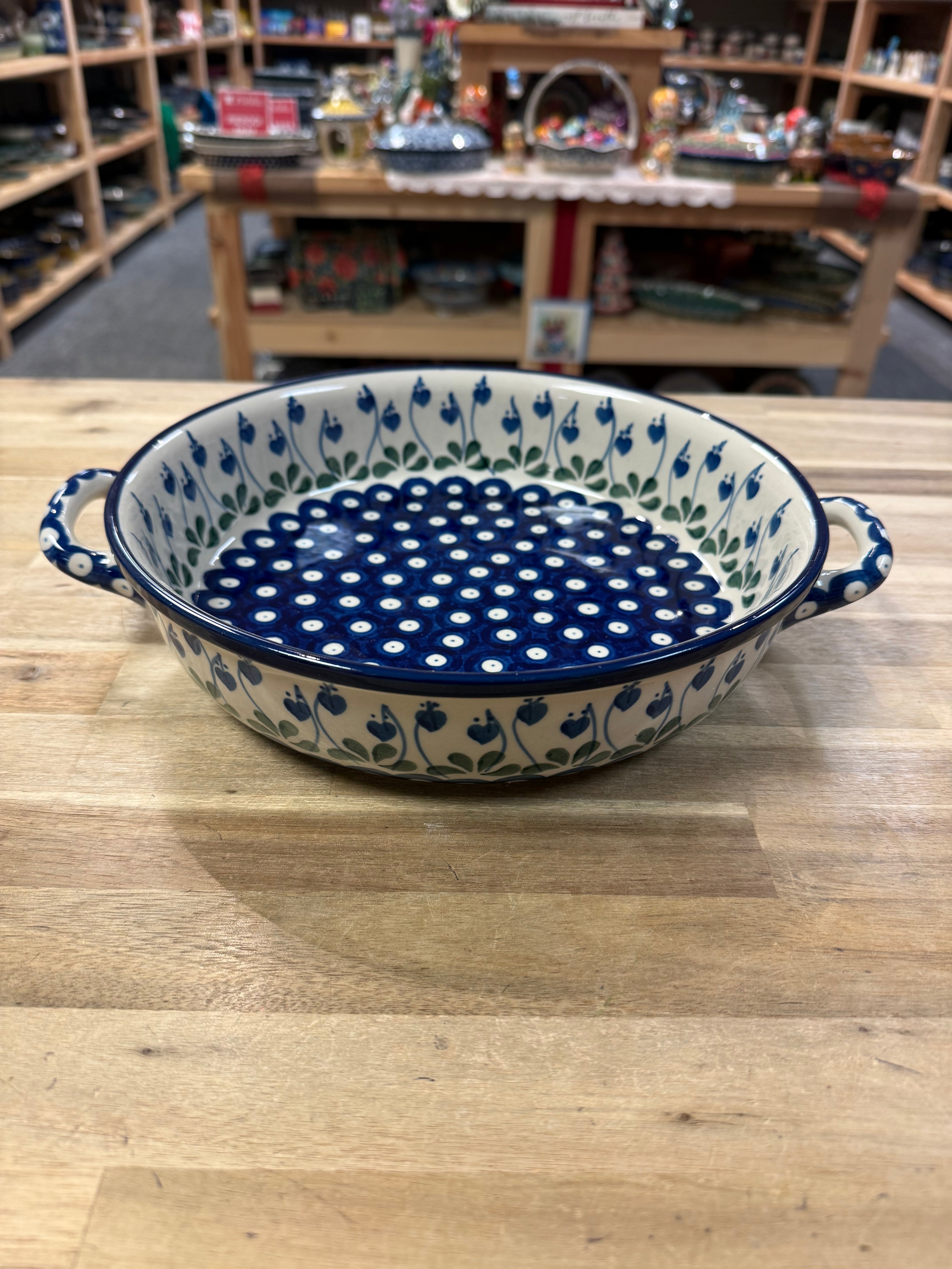Polish Pottery Kielbasa Dish - Traditional Drop Hearts