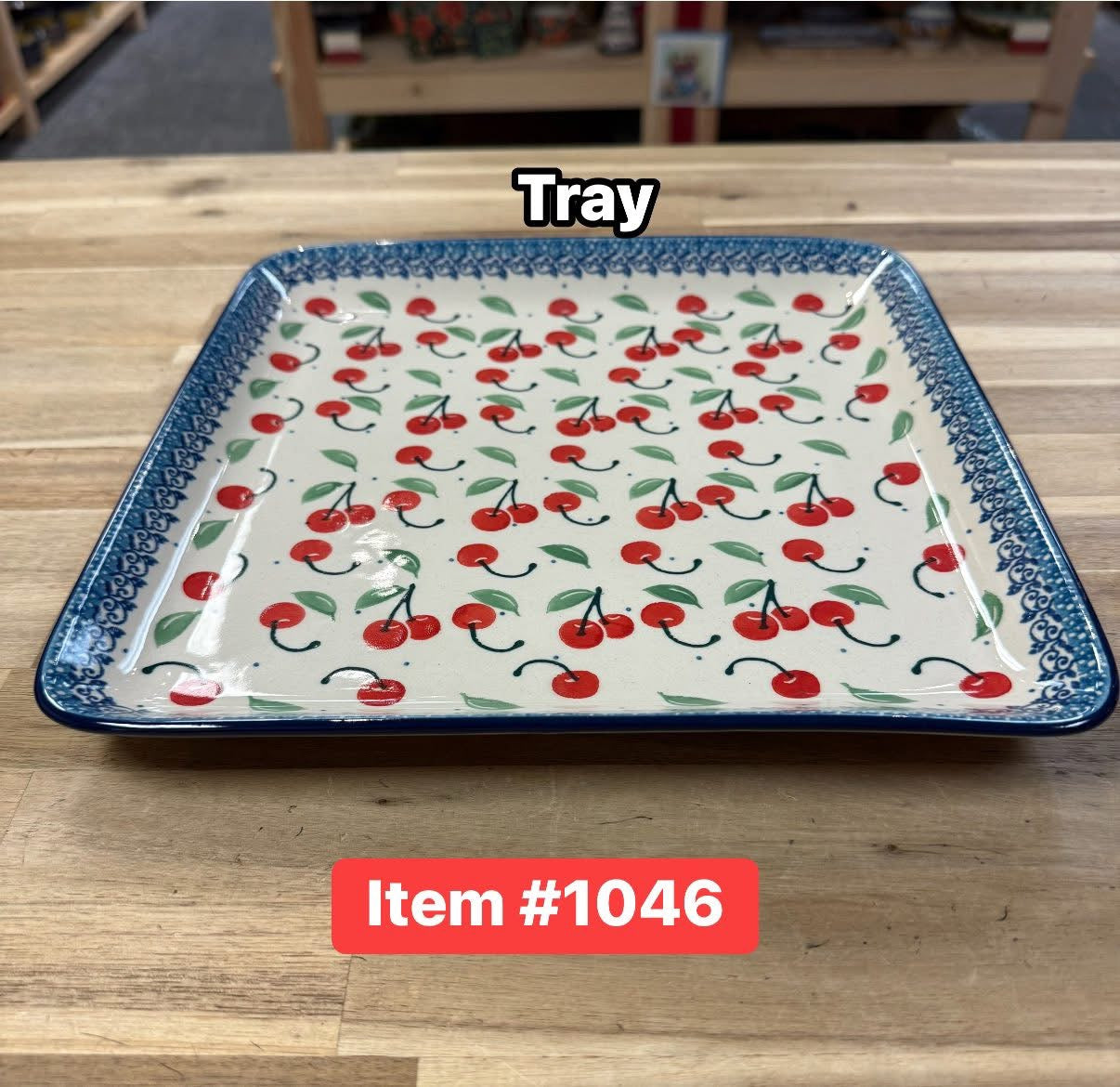 Polish Pottery Traditional(Cherries) Serving/ Charcuterie Plate