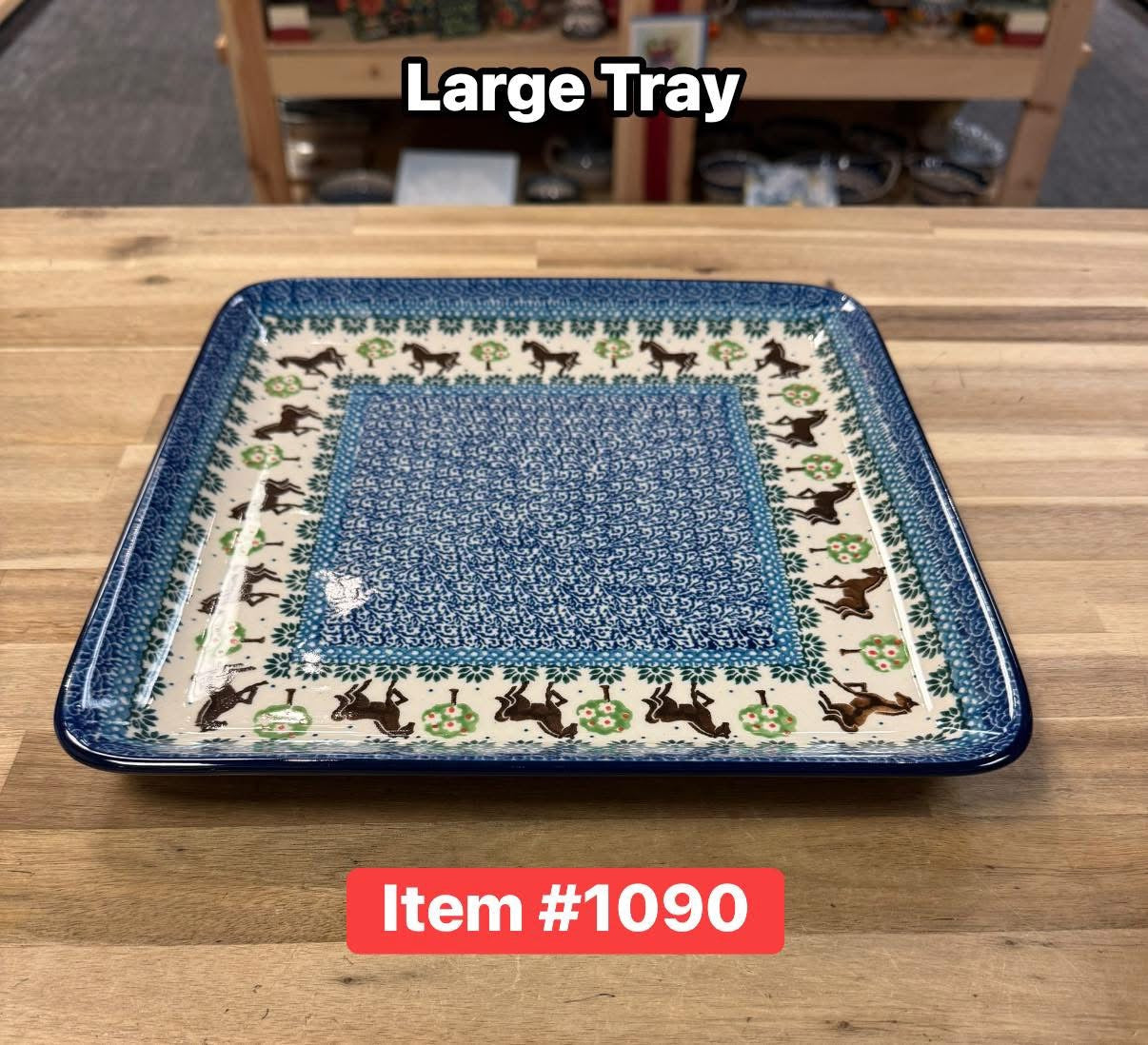 Polish Pottery Traditional(Horse) Serving/Charcuterie Plate