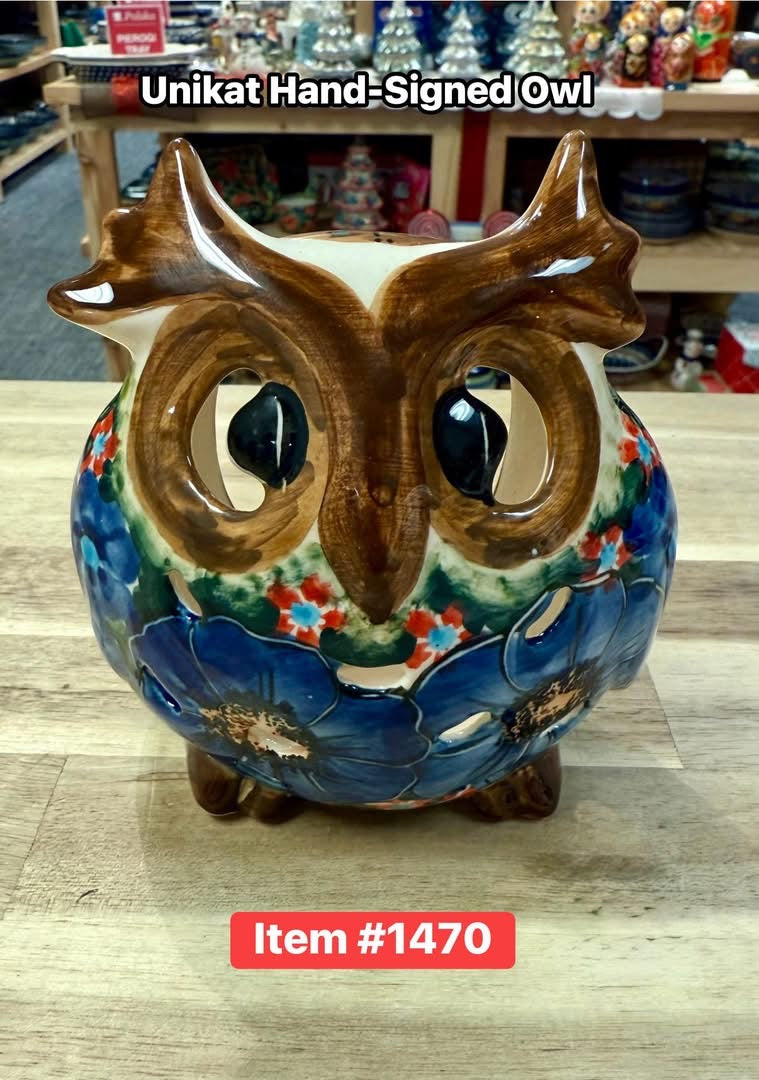 Polish Pottery Unikat CerRaf Owl