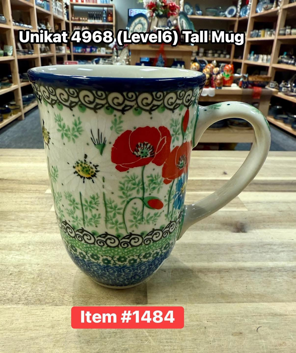Polish Pottery Unikat 4968(Level 6) Tall Mug