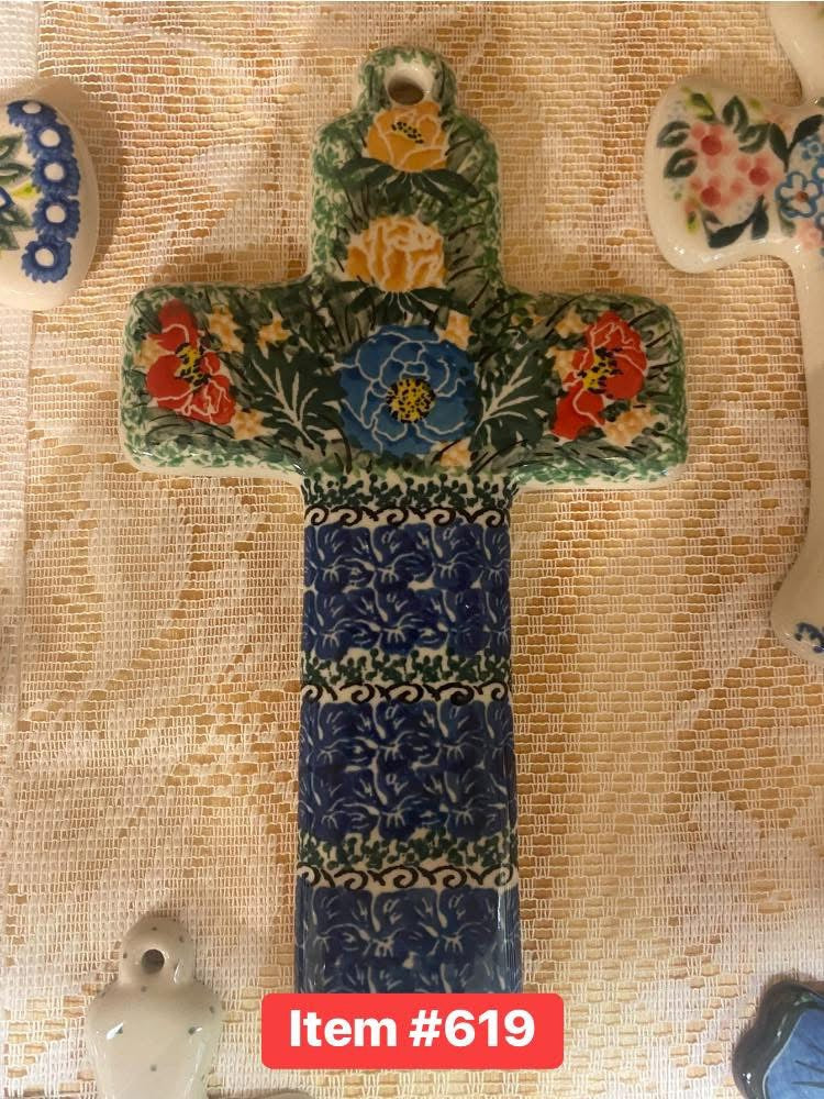 Polish Pottery Unikat Lg Cross