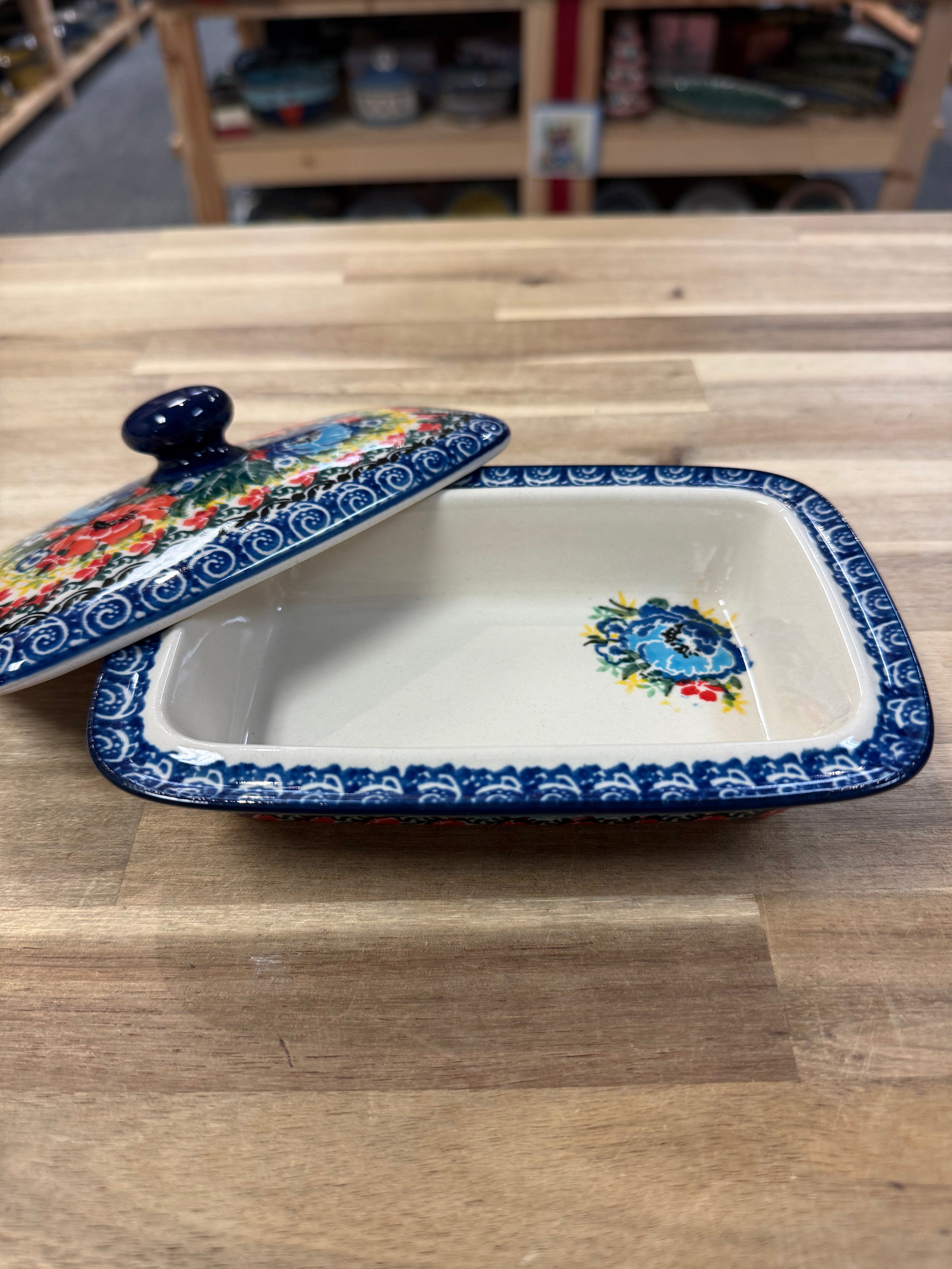 Polish Pottery Butter Dish - Unikat 4396