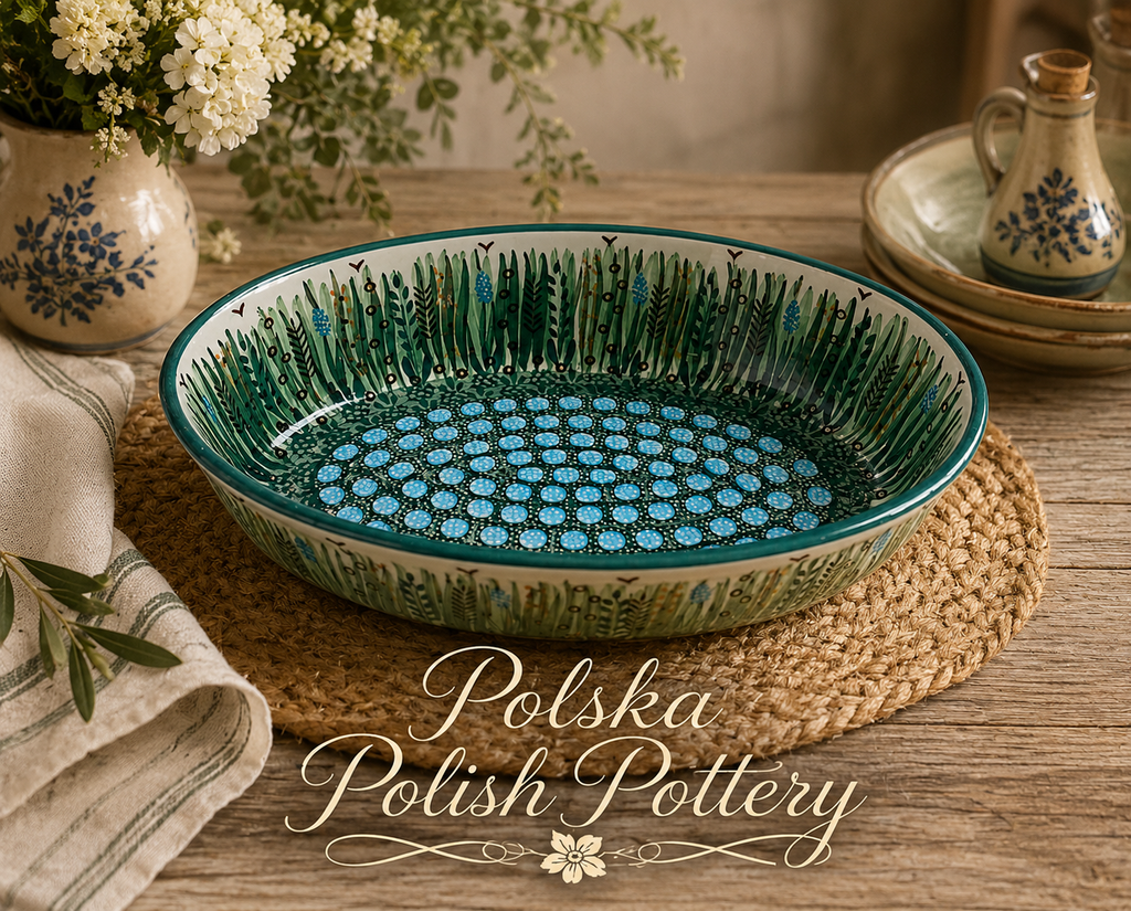 Polish Pottery Oval Baker - Unikat 803