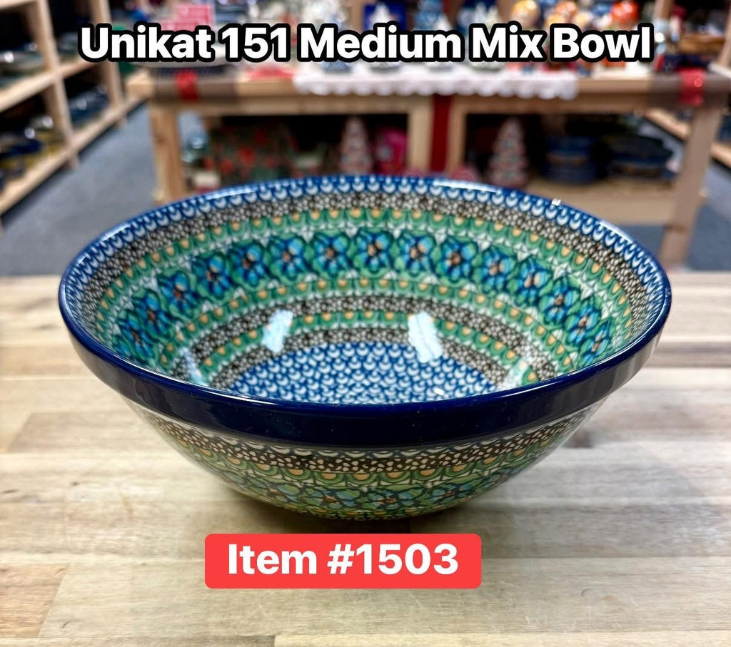 Polish Pottery Unikat 151 Medium Mix Bowl