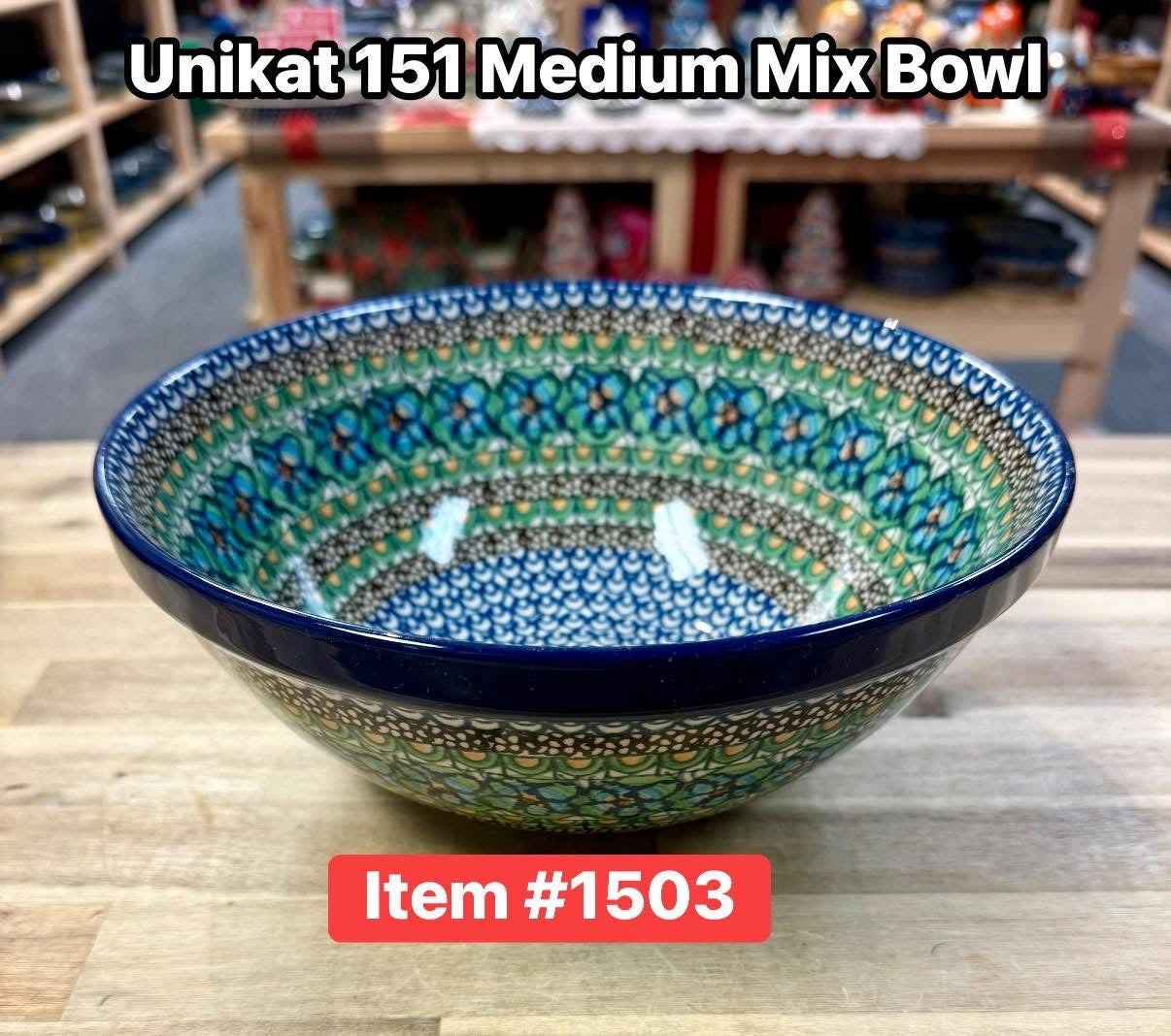 Polish Pottery Unikat 151 Medium Mix Bowl