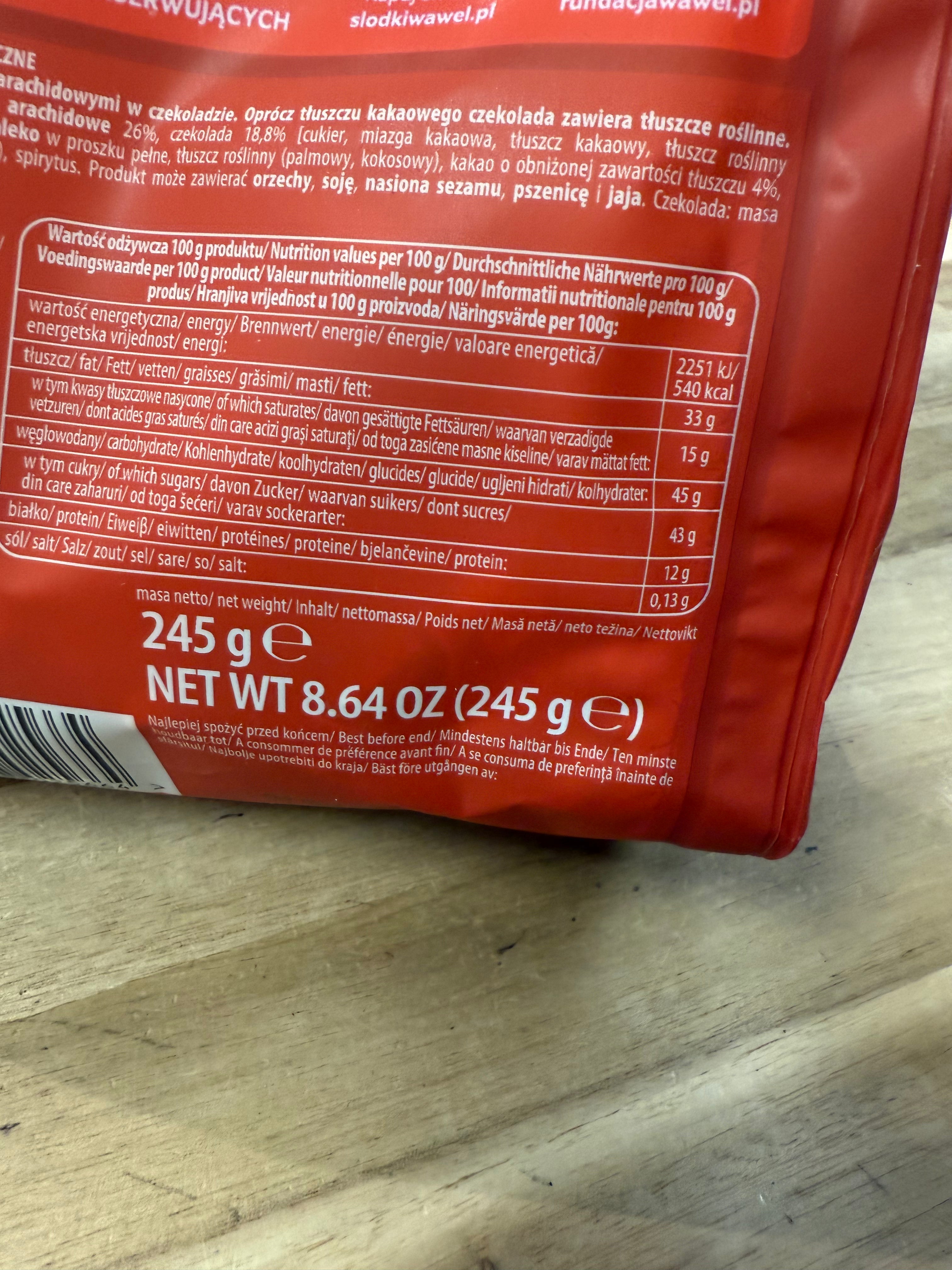 Michalki Zwawelu Polish Chocolate W/Peanuts Candy